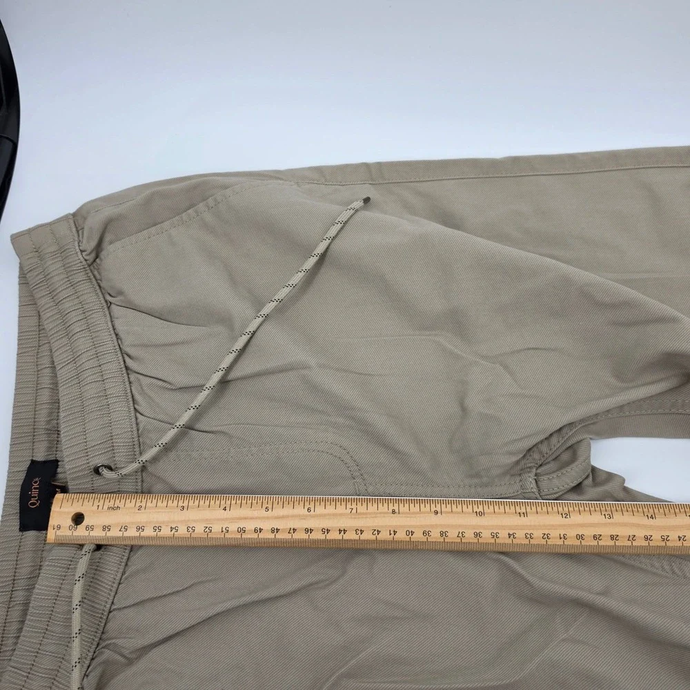 Quince Mens Organic Cotton Drawstring Weekend Chino Sand Dune Tan Pants Size M
